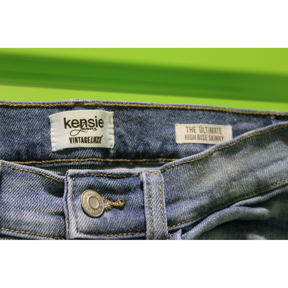 Kensie Jeans Vintage Luxe The Ultimate High Rise Skinny Button Fly Blue 4/27 - Picture 4 of 11